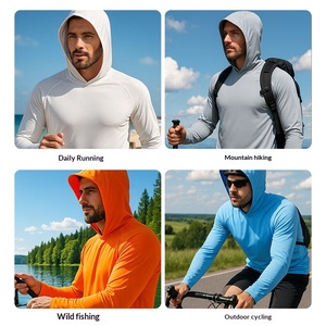 Sweat-shirt à capuche pour <span class=keywords><strong>homme</strong></span>, été, uni, séchage rapide, anti-<span class=keywords><strong>UV</strong></span>, coupe ajustée, taille XL, pour activités de plein air, plage, randonnée, alpinisme, pêche, UPF50+ - Product Image 3