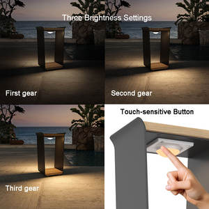 Lanternes solaires de plancher extérieur rechargeables imperméables blanches d'IP65 pour des cadeaux d'affaires de patio de <span class=keywords><strong>jardin</strong></span> - Product Image 2