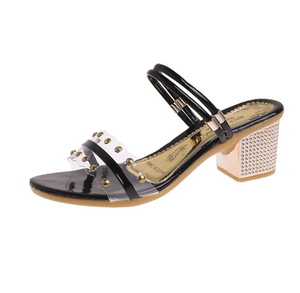 <span class=keywords><strong>Sandali</strong></span> Trasparenti da Donna <span class=keywords><strong>con</strong></span> <span class=keywords><strong>Tacco</strong></span> <span class=keywords><strong>Alto</strong></span> e Plateau, Antiscivolo, Stile Gladiatore, <span class=keywords><strong>con</strong></span> Borchie, Estate 2023 - Product Image 4