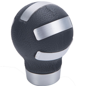 Pomo de Palanca de Cambios de Coche Cubierto de Cuero para la Mayoría de los Vehículos con Funda de Montaje de Plástico - Product Image 4