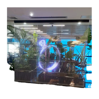 Écran LED transparent d'intérieur P2.6-5.2 P2.8-5.6 P3.125 P3.91-7.82 P7.82-7.82 Transmittance lumineuse 75% Mur vidéo en verre