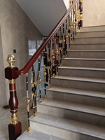 Piliers de balustrade d'escalier en aluminium noir, colonne générale pour décoration familiale, Simple
