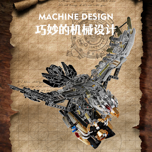 MJI 13084 Mecánico Eagle <span class=keywords><strong>Sky</strong></span> Life 1168 Piezas MOC Rompecabezas de Animales Juego de Bloques de Construcción Ensamblados Figuras de Acción Juguetes para Niños Regalo - Product Image 6