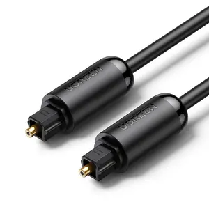 Ugreen Kabel Audio Optik Digital Toslink Kabel Koaksial Spdif 1M 3M untuk Amplifier Pemutar Blu-ray Xbox 360 Kabel Serat Soundbar
