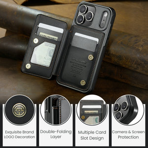 2026 Nhà Máy Ban Đầu Cho <span class=keywords><strong>Iphone</strong></span> 17 Pro Max Trường Hợp Bao Gồm Sang Trọng Kinh Doanh RFID Thẻ Khối Cho <span class=keywords><strong>Iphone</strong></span> 17 Pro Max Không Khí Ví Trường Hợp - Product Image 4