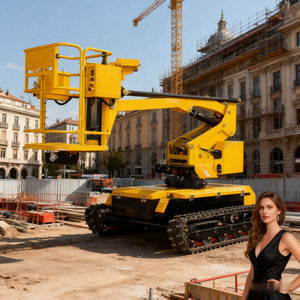 360 <span class=keywords><strong>Spin</strong></span> 8-20M 200Kg Elevador de pluma telescópica remolcable Eléctrico Diesel Hidráulico Cherry Picker <span class=keywords><strong>Spider</strong></span> Boom Lift para polipastos con orugas - Product Image 2