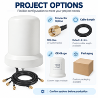 Antenne CPE externe FEIYIXUN 5G 4x4 MIMO 620-6000 MHz pour connexions mâles, efficacité de 87,58 % pour routeurs cellulaires et systèmes IoT