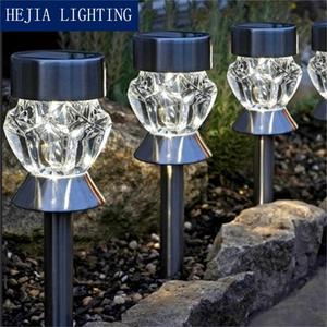 Luces Solares para Jardín Hejia Lighting, Forma de Diamante, Cilíndricas, Luz Blanca Cálida, Arcoíris, Inductivas, para Caminos Exteriores - Product Image 1