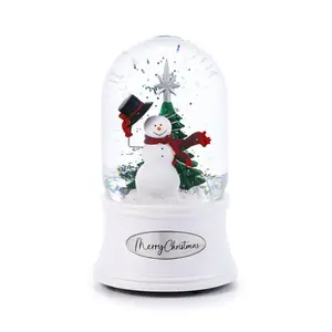 Globo di neve Merry Christmas sfera di cristallo di vetro 2024 Snow Globe ornamento per la vendita