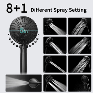 <span class=keywords><strong>Pommeau</strong></span> <span class=keywords><strong>de</strong></span> <span class=keywords><strong>Douche</strong></span> Haute Pression Noir à 9 Réglages avec Filtre Intégré et Mode Jet Puissant – Meilleure Vente - Product Image 2