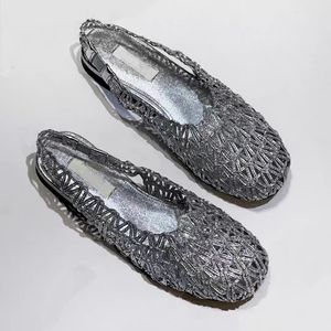 Material de Rafia de Paja PP Tejida Decorativa para la Parte Superior de Zapatos Semiacabados Hechos a Mano con Estampado Dorado al por Mayor para Sandalias de Mujer de Verano - Product Image 5