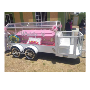 Personalizable Clásico Caballo Blanco Dibujado Funeral Hearse Moda Rueda-4 Ruedas - Product Image 1