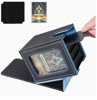Boîte de rangement pour cartes de jeu de société, capacité de 60+ cartes à double pochette et 100+ cartes à simple pochette, support TCG CCG, logo personnalisé, vente en gros