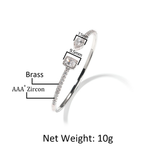 Vòng Tay Thiết Kế Hip Hop Trang Sức Quyến Rũ Cho Nữ Vòng Tay Kim Cương Mặt Bánh Mì Trái Tim Cho Nữ - Product Image 2