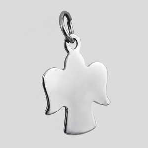 Colgante de Ángel Plateado de 22x29.5mm, Joyería de Plata, Regalo - Product Image 2