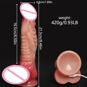 Heteromorphic Dragon Vein Simulation Electric Heating Large Stallion Penis <b>Vibrator</b> SM Simulation JJ Adult Toy Masturbation - Product Image 3