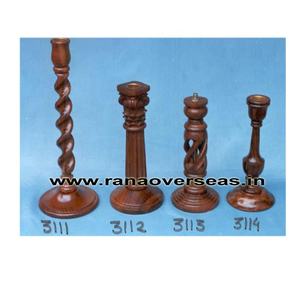 La bougie en bois de conception torsadée creuse se tient avec la base ronde pour le décor d'anniversaire de fiançailles - Product Image 2