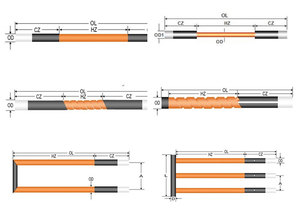 Carbure de silicium de la grande pureté 1625C sic tige de chauffage électrique pour le four <span class=keywords><strong>dentaire</strong></span> - Product Image 6