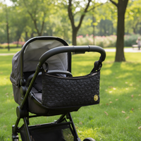 Sac de poussette matelassé portable, sac de maman imperméable pour chariot, organisateur de voyage pour bébé, sac à couches, sacs pour poussette de bébé