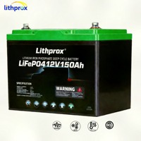 Batería LiFePO4 Calefactable de 12V 150AH Grado A Eficiente con Más de 6000 Ciclos Profundos para Almacenamiento Doméstico, Terminal RS485 M8, CE RoHS IP67, Servicio OEM ODM