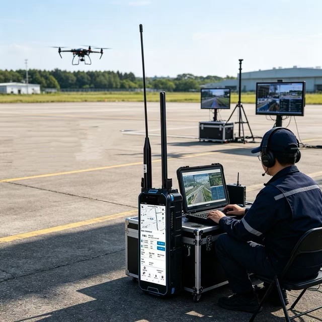 Aluminum Alloy Durable 100-6000MHz UAV Positioning Instrument DJI FPV Drone for Site Security