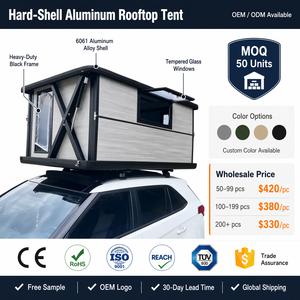 Tente de toit rigide en aluminium Zentopia pour 2-3 personnes, imperméable, avec échelle, pour SUV 4x4, <span class=keywords><strong>camping</strong></span> tout-terrain, vente en gros - Product Image 1