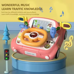 Volant de voiture multifonctionnel pour enfants avec lumières et musique, jouet éducatif de simulation de conduite pour bébés - Product Image 4