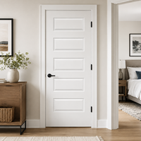 Portes intérieures pré-montées modernes blanches 30x80 à 5 panneaux, à âme creuse, pour maisons - Stock US