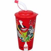 Haute qualité Portable 500ml ensemble de verres en plastique couvercle paille OEM vente chaude enduit pour enfants retour école sûr pour lave-vaisselle