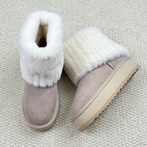Nueva Llegada: Botas de Nieve Antideslizantes para Mujer, Cálidas y Peludas, con Calcetín Integrado, Botas de Media Pantorrilla de Felpa Cálidas y Fáciles de Poner, Calzado Femenino - Product Image 6