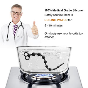 Sexbay OEM/ODM Plug anal et anneau de traction central 10 billes en silicone médical, personnalisable en couleur pour hommes et femmes - Product Image 5