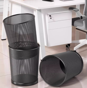 Round Open Top Metal Eco-Friendly Decorative <b>Paper</b> Basket Without Lid for <b>Kitchen</b> Home Office & Hotel Use - Product Image 5