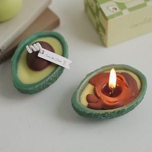 Nouvelles Ventes Directes Usine Bougies Artisanales à l'Avocat pour l'Aromathérapie Faible MOQ Écologiques Décoration Maison Parfumées aux Fruits Fêtes Anniversaires - Product Image 3
