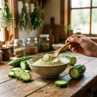 Poudre de melon amer de qualité supérieure - Poudre de courge amère 100 % pure et naturelle pour le soutien de la glycémie