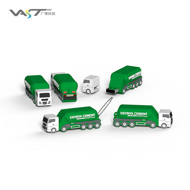 PVC Custom Truck Shape USB Pendrive 2D 3D USB Stick Flash Drives 1GB 2GB 4GB 8GB 16GB 32GB