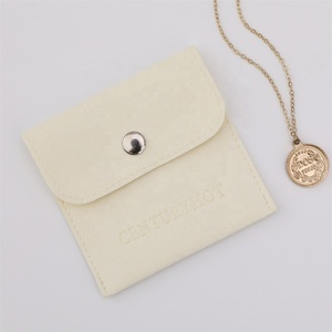 Pochette à bijoux en microfibre kaki PUPPYSEW avec insert pour collier, boucles d'oreilles, bague, sac d'emballage, pochette à bijoux en velours avec logo - Product Image 5