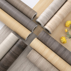 Papier adhésif décoratif pour meubles, texture de grain de bois, papier peint <span class=keywords><strong>PVC</strong></span>, pelable et collant, motif bois, rouleau de papier peint - Product Image 3