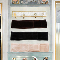 Bandeau en dentelle pour cheveux, perruque en velours, attache réglable, bandeau de style européen et américain, couleur unie, 5*58cm, bandeau pour hommes et femmes
