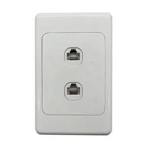 AU US UK Standard Wall Mount Outlet Cat5e Cat6 RJ45 Keystone Module Face Plate