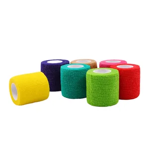 Medical Supplies Wholesale Custom Colored Non-woven Type Cohesive Elastic Bandage