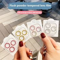 AFS HD Clear Protecteur d'objectif de caméra de téléphone portable Colorful Shining Diamond Antichoc pour iPhone 11 12 13 14 15 Plus Max Pro Mini