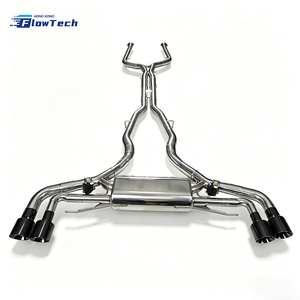High Flow Performance Exhaust for BMW F95 X5M F96 X6M S68 4.4T V8 304 Stainless Steel Valved Muffler <b>Polished</b> Finish Direct Fit - Product Image 1