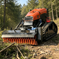 Débroussailleuse forestière robotisée robuste de 38 CV sur chenilles pour la préparation des sites de forage et la préparation de plateformes de forage, broyeur forestier, machine à débroussailler