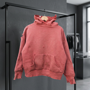 Sudadera Personalizada Vintage con Lavado Ácido, Efecto Desgastado, Corte Regular, Bordado Sólido, 100% Algodón, Felpa Pesada de 500 Gsm, Ecológica, para Otoño - Product Image 3