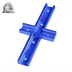 200mm blue T-Track Aluminum Slot Miter Woodworking Tool Track Jig Intersection Chute for Electric Circular Saw Flip Table