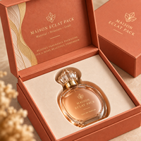 Boîte à couvercle en papier sur mesure, style livre, étui cadeau pour parfum, emballage écologique, fabrication sur mesure