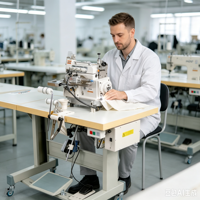 Machine à coudre industrielle à aiguille simple SM-01 pour tricots, état neuf, moteur principal automatisé pour col de t-shirt, surjet