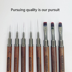 Pinceau liner à ongles en nylon personnalisé avec manche en bois, stylo de dessin fin pour fournisseur professionnel d'articles de nail art - Product Image 6