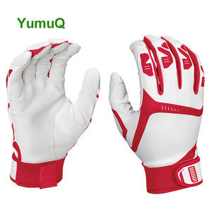 Gants de frappe de baseball professionnels en cuir de mouton de couleur personnalisée YumuQ de meilleure qualité - Product Image 4