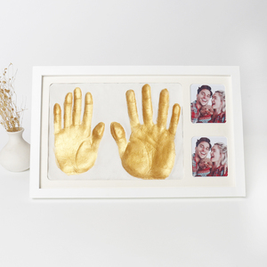 Cadre photo en bois massif avec empreintes de mains de couple, imperméable, peinture, activité de bricolage pour adultes, Saint-Valentin, commémoration d'<span class=keywords><strong>anniversaire</strong></span>, personnalisé - Product Image 5